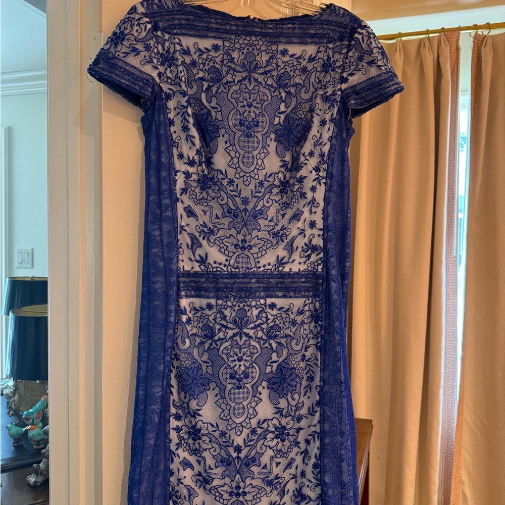 Fabulous blue lace you can dress up or wear to work!